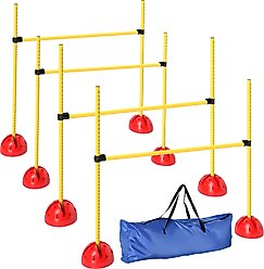 PawHut 4 Piece Backyard Dog Agility Course, Yellow