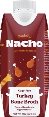 Show full view: Made by Nacho Turkey Bone Broth Grain- Free Wet Cat Food Topper, 11-oz carton + 2 items slide 5 of 9