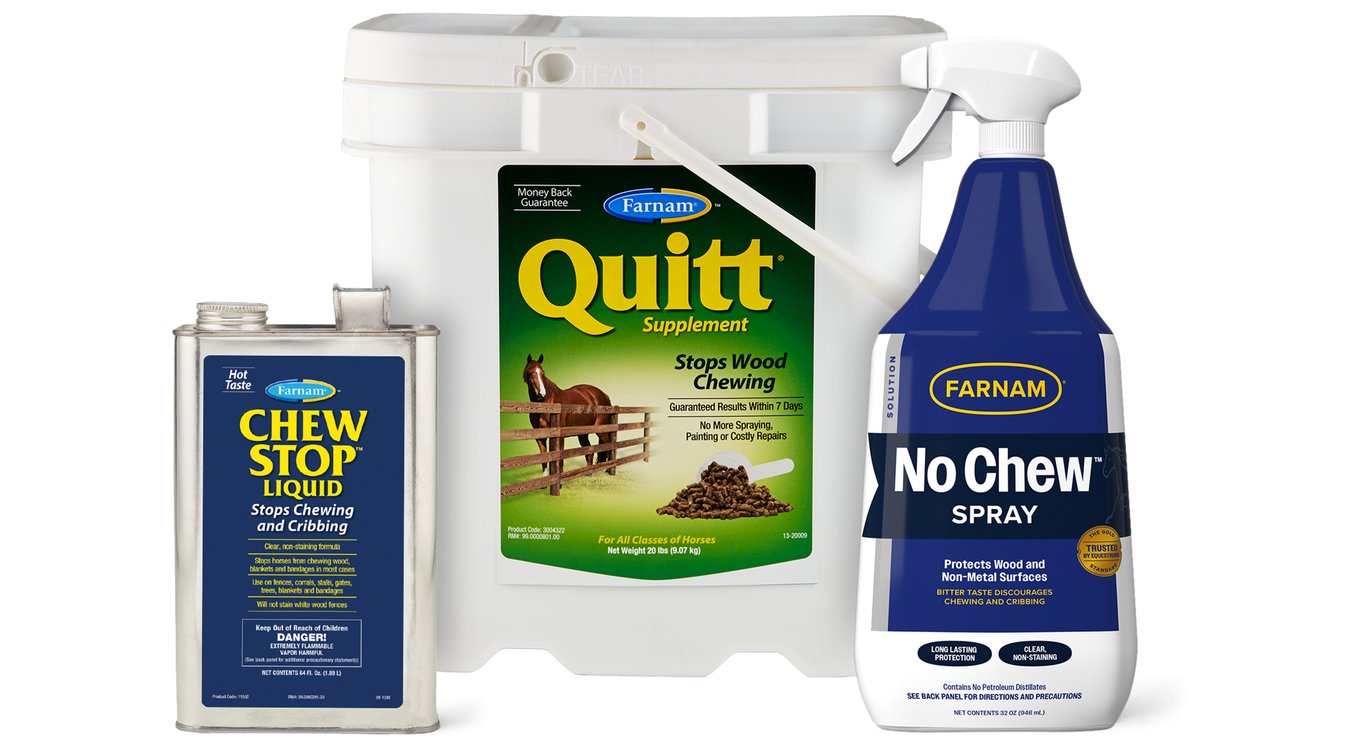 Farnam No Chew Bitter Taste Deterrent Horse Spray, 32-fl oz bottle