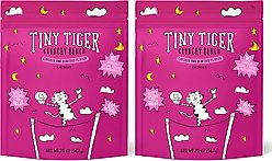 Tiny Tiger Crunchy Bunch Fearless Feathers & Gracious Gills Chicken & Seafood Flavor Cat Treats, 20-oz bag, pack of 2