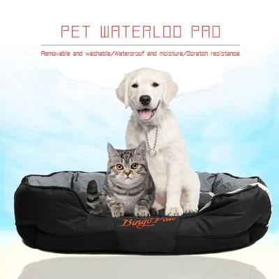 Show full view: BingoPaw Heavy Duty Waterproof Oxford Sofa Dog Bed with Removable Cover, Black, Large slide 9 of 10