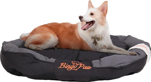 Show full view: BingoPaw Heavy Duty Waterproof Oxford Sofa Dog Bed with Removable Cover, Black, Large slide 7 of 10