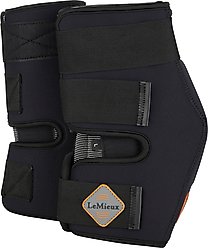 LeMieux Conductive Magno Hock Horse Boots, Black, Large, 2 count