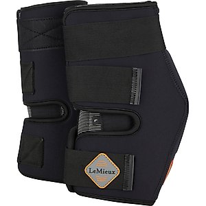 LeMieux Conductive Magno Hock Horse Boots, Black, Large, 2 count