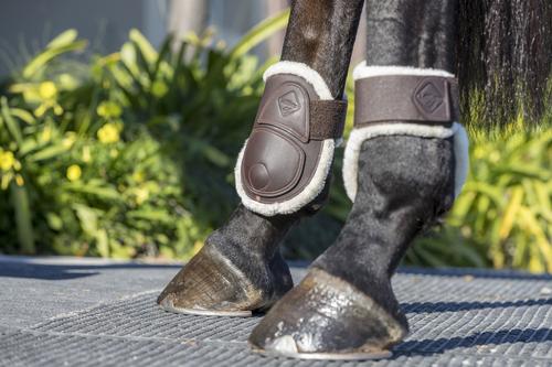 Show full view: LeMieux Capella Comfort Fetlock Horse Boots, Brown, Size 1, 2 count slide 5 of 6