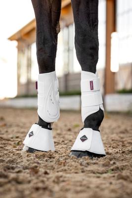Show full view: LeMieux ProShell Over Reach Horse Boots, White, Medium, 2 count slide 4 of 5