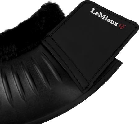 Show full view: LeMieux Rubber Bell Horse Boots with Fleece, Black, Large, 2 count slide 3 of 6