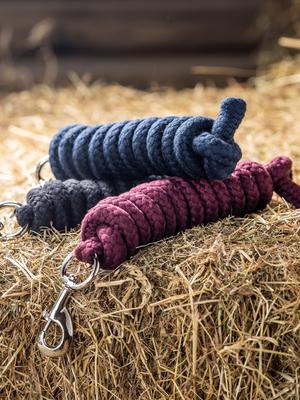 Show full view: LeMieux Cotton Horse Leadrope, Burgundy slide 2 of 2