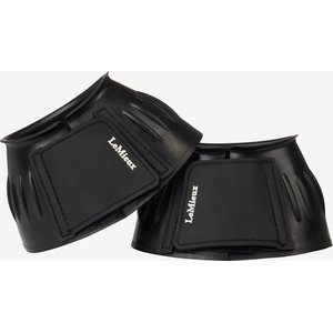 LeMieux Rubber Bell Horse Boots, Black, Medium, 2 count