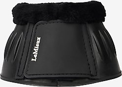 LeMieux Rubber Bell Horse Boots with Fleece, Black, Small, 2 count
