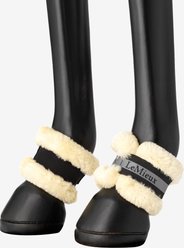 LeMieux Fleece Pastern Horse Wrap, Black, 2 count