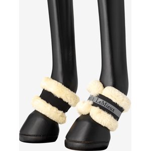 LeMieux Fleece Pastern Horse Wrap, Black, 2 count