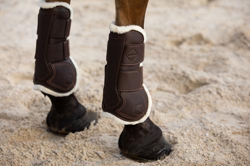 Show full view: LeMieux Capella Comfort Tendon Horse Boots, Brown, Size 3, 2 count slide 9 of 9