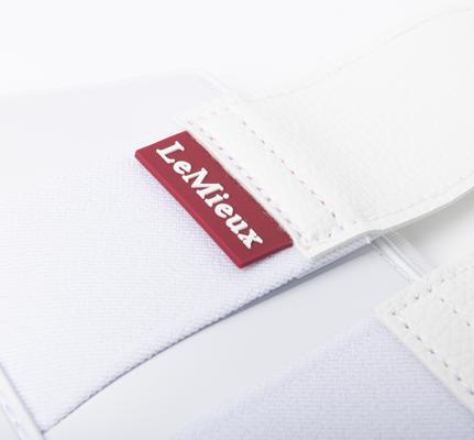 Show full view: LeMieux ProShell Brushing Horse Boots, White, Medium, 2 count slide 8 of 9