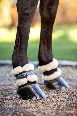 Show full view: LeMieux Fleece Pastern Horse Wrap, Black, 2 count slide 3 of 3