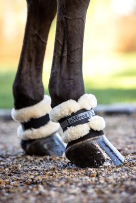 Show full view: LeMieux Fleece Pastern Horse Wrap, Black, 2 count slide 2 of 3