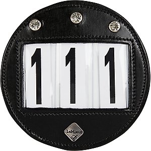 LeMieux Horse Bridle Number Holder, Diamante Black