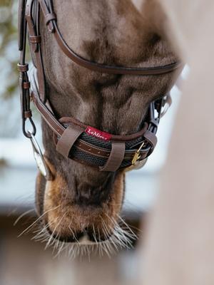 Show full view: LeMieux Horse Noseband Pad, Brown slide 3 of 3