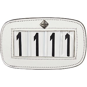 LeMieux Horse Saddle Number Holder, 4 Speaces, White, White