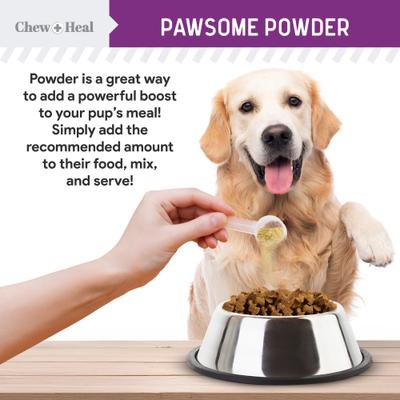 Show full view: Chew + Heal Stop The Scoot Anal Glands Powder Supplement for Dogs, 5.4-oz jar slide 6 of 10