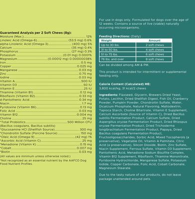 Show full view: Chew + Heal Essential 12-in-1 Multifunctional Support Chews Dog Supplement & Chew + Heal Senior Hip + Joint Chews Dog Supplement, 240 count slide 9 of 10