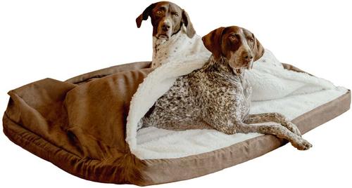 Show full view: Snoozer Pet Products Forgiveness Luxury Microsuede Cozy Cave Covered Dog Bed with Removable Cover, Hot Fudge, X-Large slide 3 of 7
