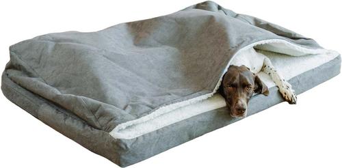 Show full view: Snoozer Pet Products Forgiveness Luxury Microsuede Cozy Cave Covered Dog Bed with Removable Cover, Anthracite, Medium slide 3 of 7