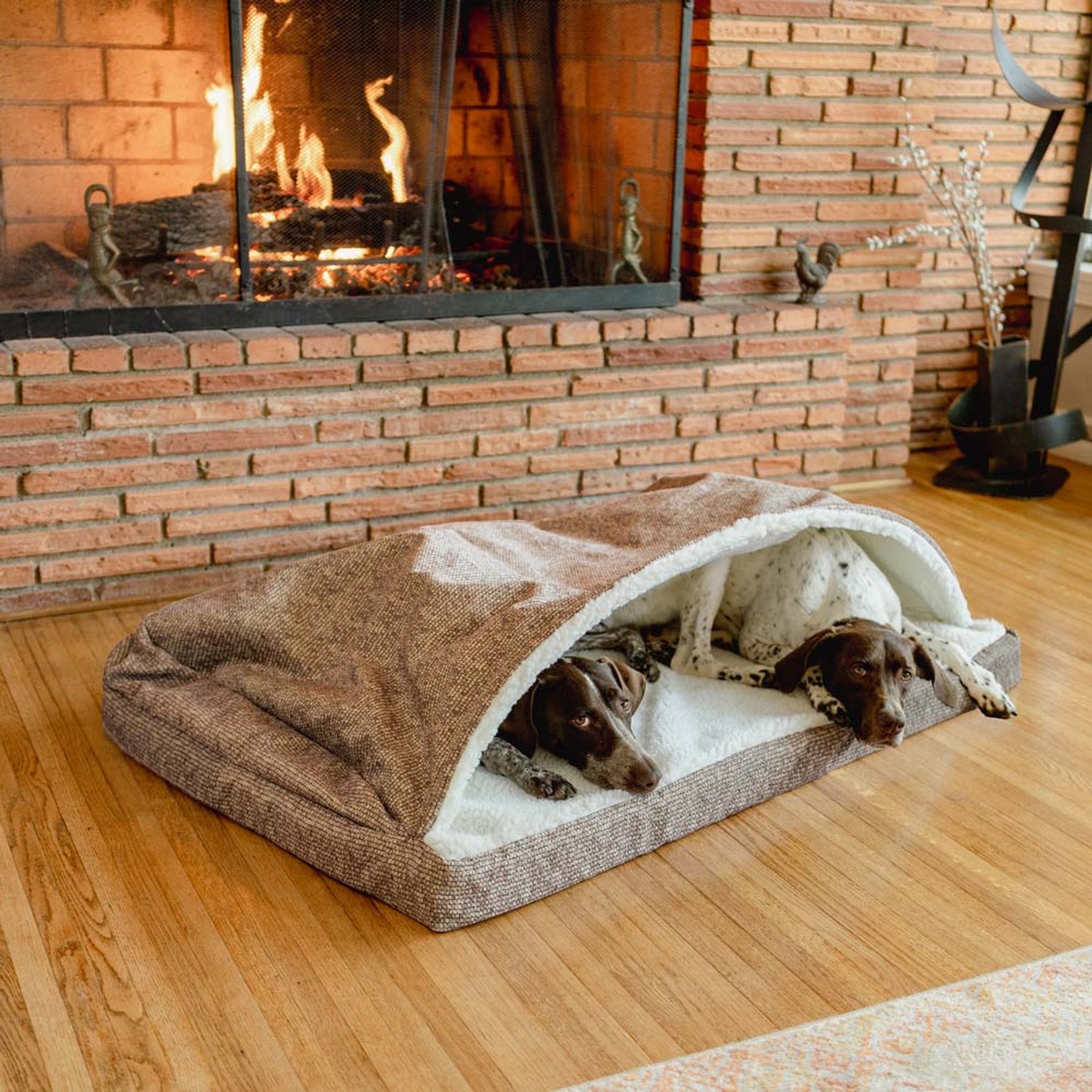 Snoozer Pet Products Orthopedic Microsuede Cozy Cave Dog Bed, Merlin Camel, Large