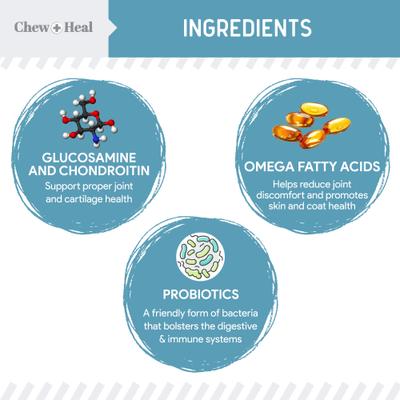 Show full view: Chew + Heal Daily 12-in-1 Multivitamin, Multifunctional Wellness Powder Supplement for Dogs, 5.4-oz jar slide 5 of 11