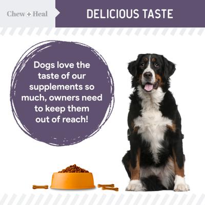 Show full view: Chew + Heal Senior Mobility + Vitality Hip & Joint & Mood Support Chewable Tablets Supplement for Dogs, 120 count slide 8 of 11