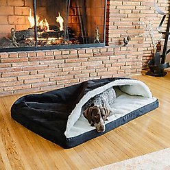 Snoozer Pet Products Orthopedic Microsuede Cozy Cave Dog Bed, Black, X-Large