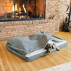 Snoozer Pet Products Forgiveness Luxury Microsuede Cozy Cave Covered Dog Bed with Removable Cover, Anthracite, Small