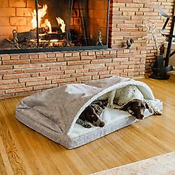 Snoozer Pet Products Orthopedic Microsuede Cozy Cave Dog Bed, Merlin Linen, Small