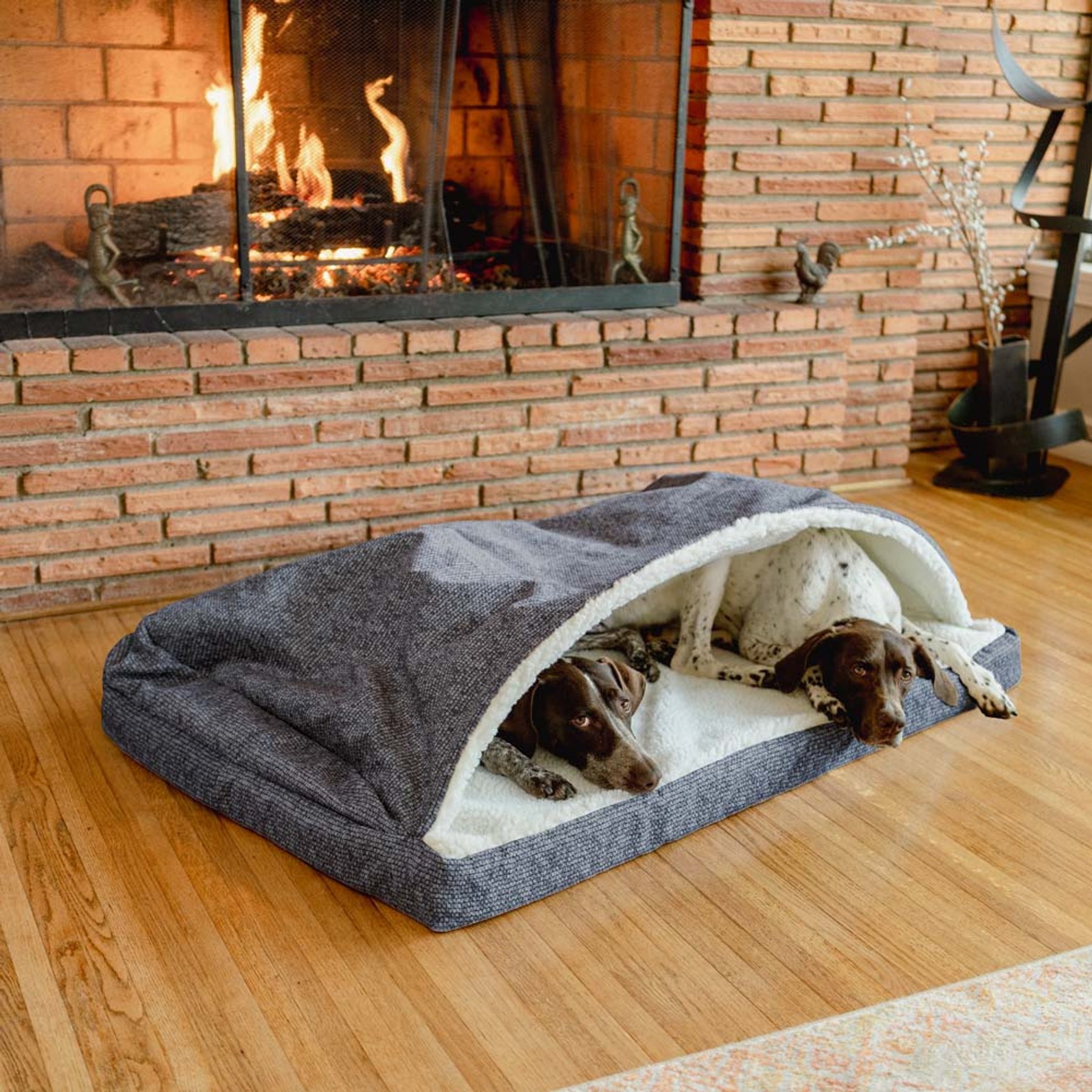 Snoozer Pet Products Orthopedic Microsuede Cozy Cave Dog Bed, Merlin Pewter, Medium