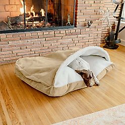 Snoozer Pet Products Microsuede Cozy Cave Dog Bed, Marmot Sand, Large
