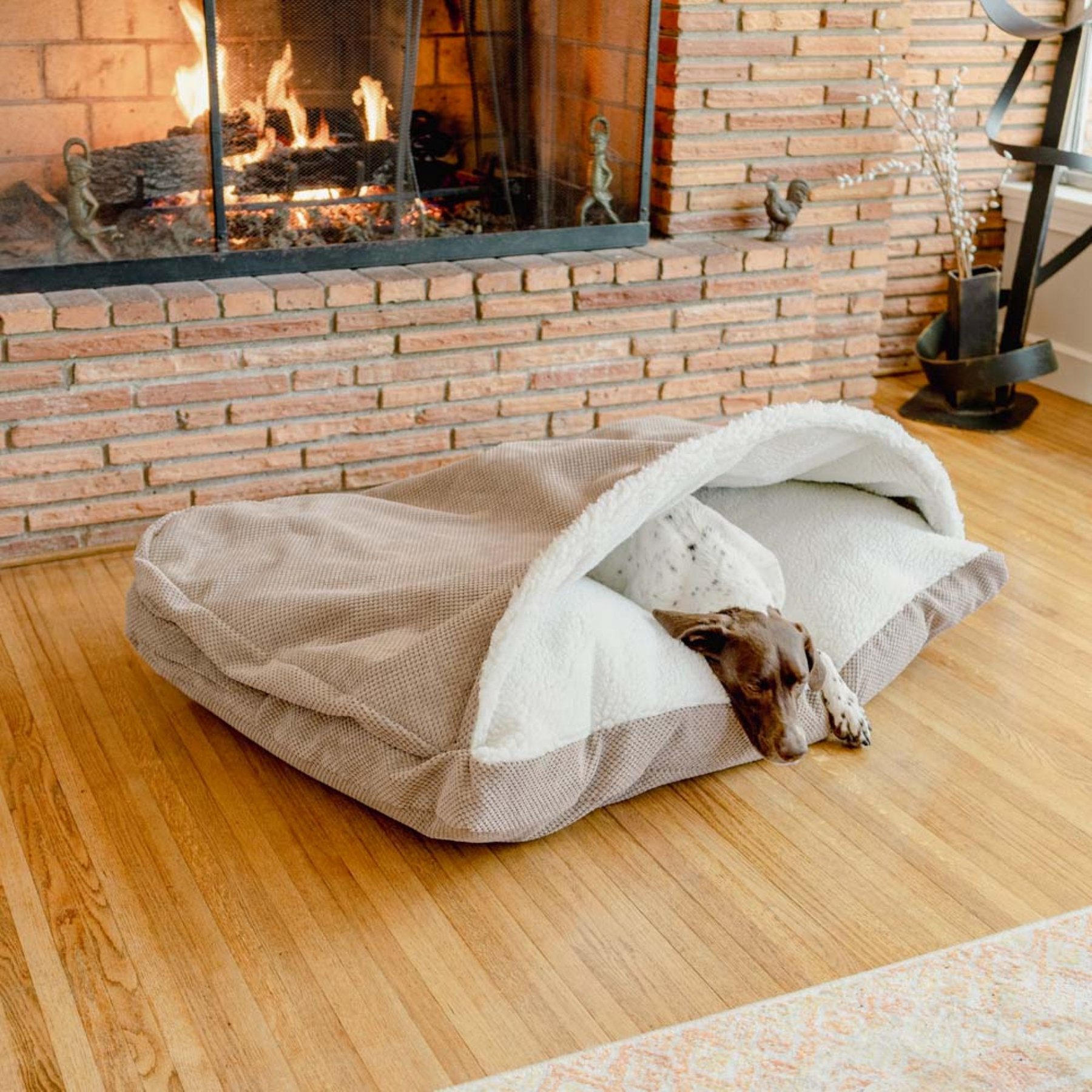 Snoozer Pet Products Microsuede Cozy Cave Dog Bed, Marmot Taupe, X-Large