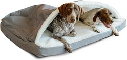Snoozer Pet Products Poly Cotton Orthopedic Cozy Cave Dog Bed, Heather Gray, Medium slide 2 of 5