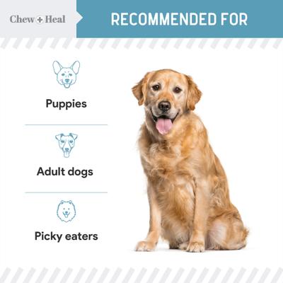 Show full view: Chew + Heal Daily 12-in-1 Multivitamin, Multifunctional Wellness Powder Supplement for Dogs, 5.4-oz jar slide 9 of 11