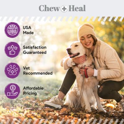 Show full view: Chew + Heal Stop The Scoot Anal Glands Powder Supplement for Dogs, 5.4-oz jar slide 8 of 10