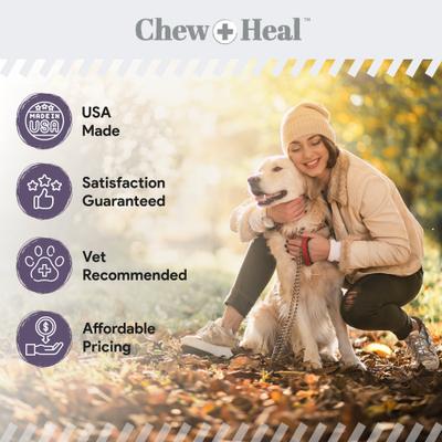 Show full view: Chew + Heal Senior Mobility + Vitality Hip & Joint & Mood Support Chewable Tablets Supplement for Dogs, 120 count slide 9 of 11