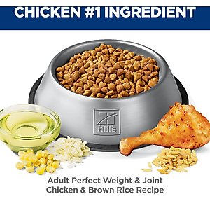 Hill's Science Diet Perfect Weight Management & Joint Support Chicken Flavored Adult Dry Dog Food, 25-lb bag