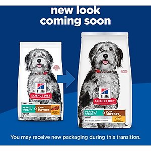 Hill's Science Diet Perfect Weight Management & Joint Support Chicken Flavored Adult Dry Dog Food, 25-lb bag