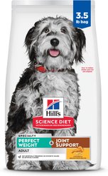 Hill's Science Diet Perfect Weight Management & Joint Support Chicken Flavored Adult Dry Dog Food, 3.5-lb bag