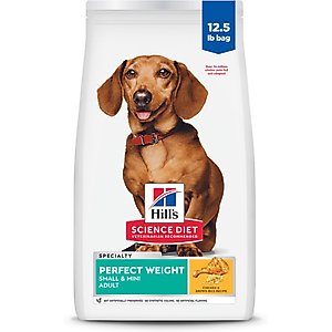 Hill's Science Diet Adult Perfect Weight Management Small Breed & Mini Breed Chicken Recipe Dry Dog Food, 12.5-lb bag