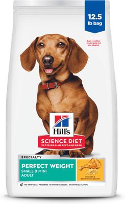 Hill's Science Diet Adult Perfect Weight Management Small Breed & Mini Breed Chicken Recipe Dry Dog Food, 12.5-lb bag
