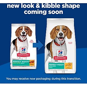 Hill's Science Diet Adult Perfect Weight Management Small Bites Chicken Recipe Dry Dog Food, 25-lb bag