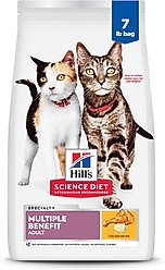 Hill's Science Diet Adult Multiple Benefit Chicken Recipe Dry Cat Food, 7-lb bag