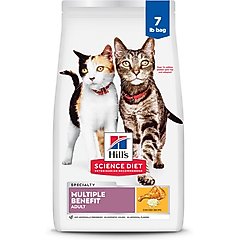 Hill's Science Diet Adult Multiple Benefit Chicken Recipe Dry Cat Food, 7-lb bag