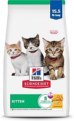 Hill's Science Diet Kitten Healthy Development Chicken Recipe Dry Cat Food, 15.5-lb bag