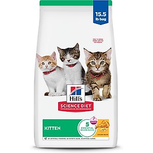 Hill's Science Diet Kitten Healthy Development Chicken Recipe Dry Cat Food, 15.5-lb bag